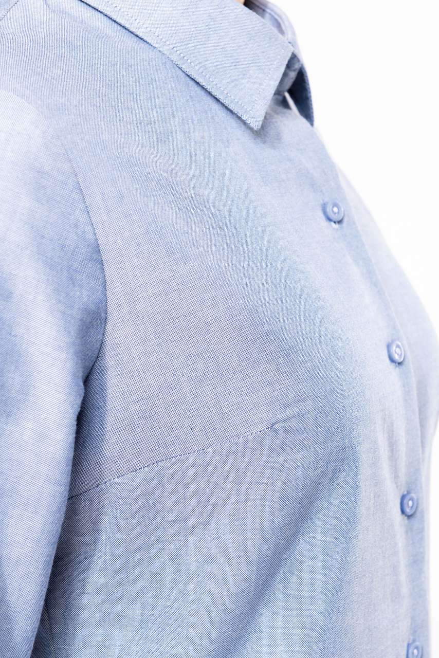 LADIES' LONG-SLEEVED OXFORD SHIRT - Oxford Blue - Additional