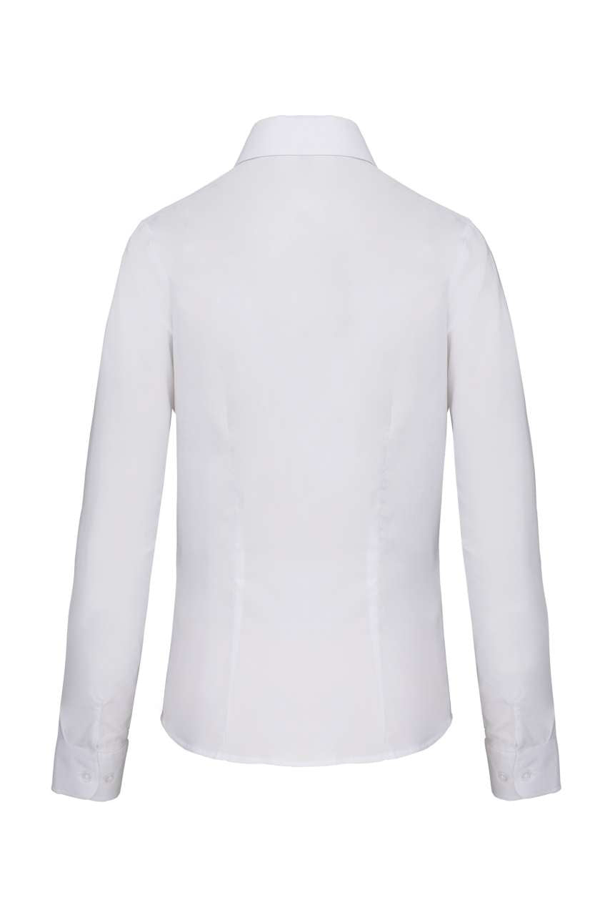 LADIES' LONG-SLEEVED OXFORD SHIRT - White - Additional