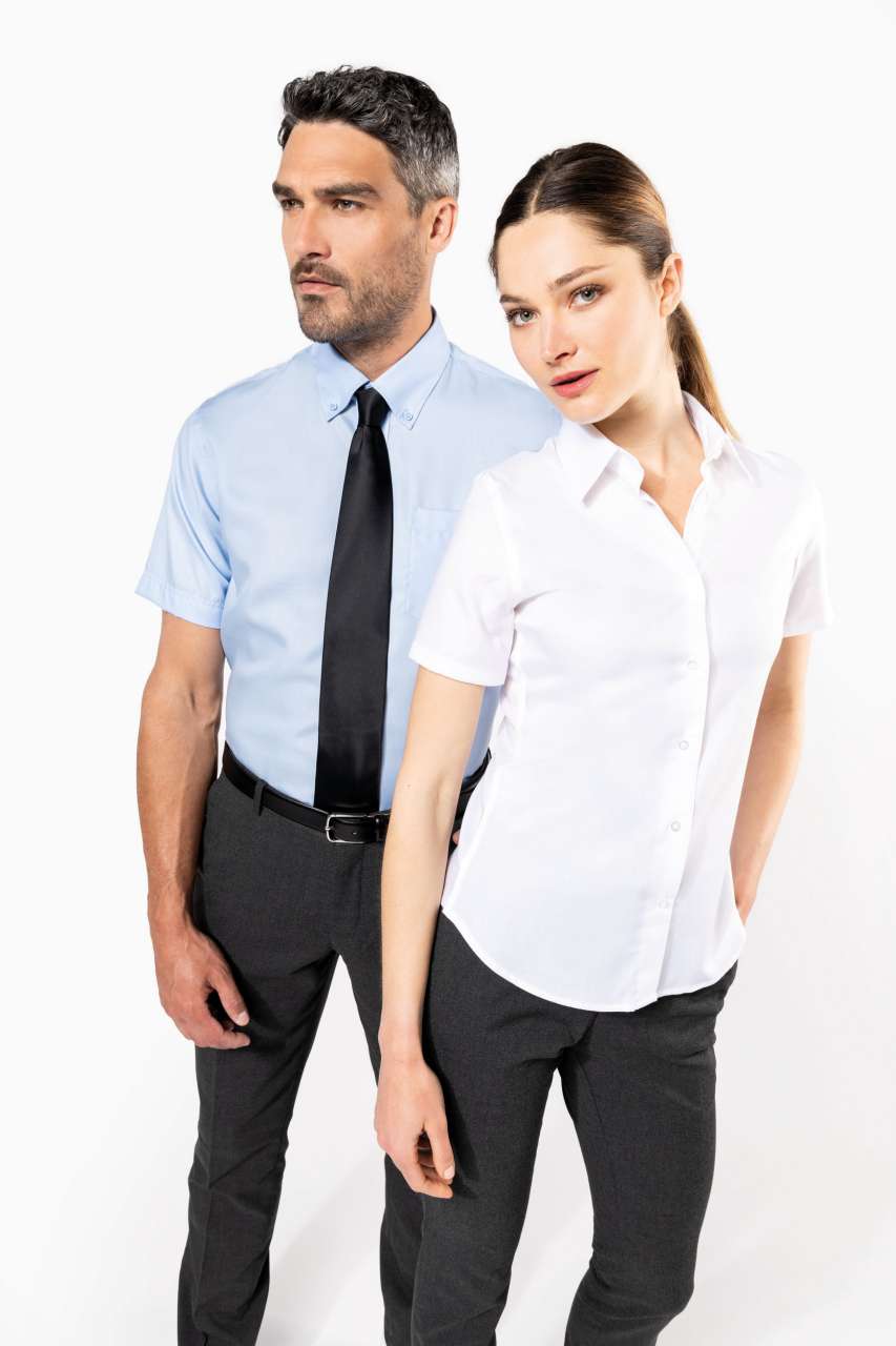 MEN'S SHORT-SLEEVED NON-IRON SHIRT - Black - Additional