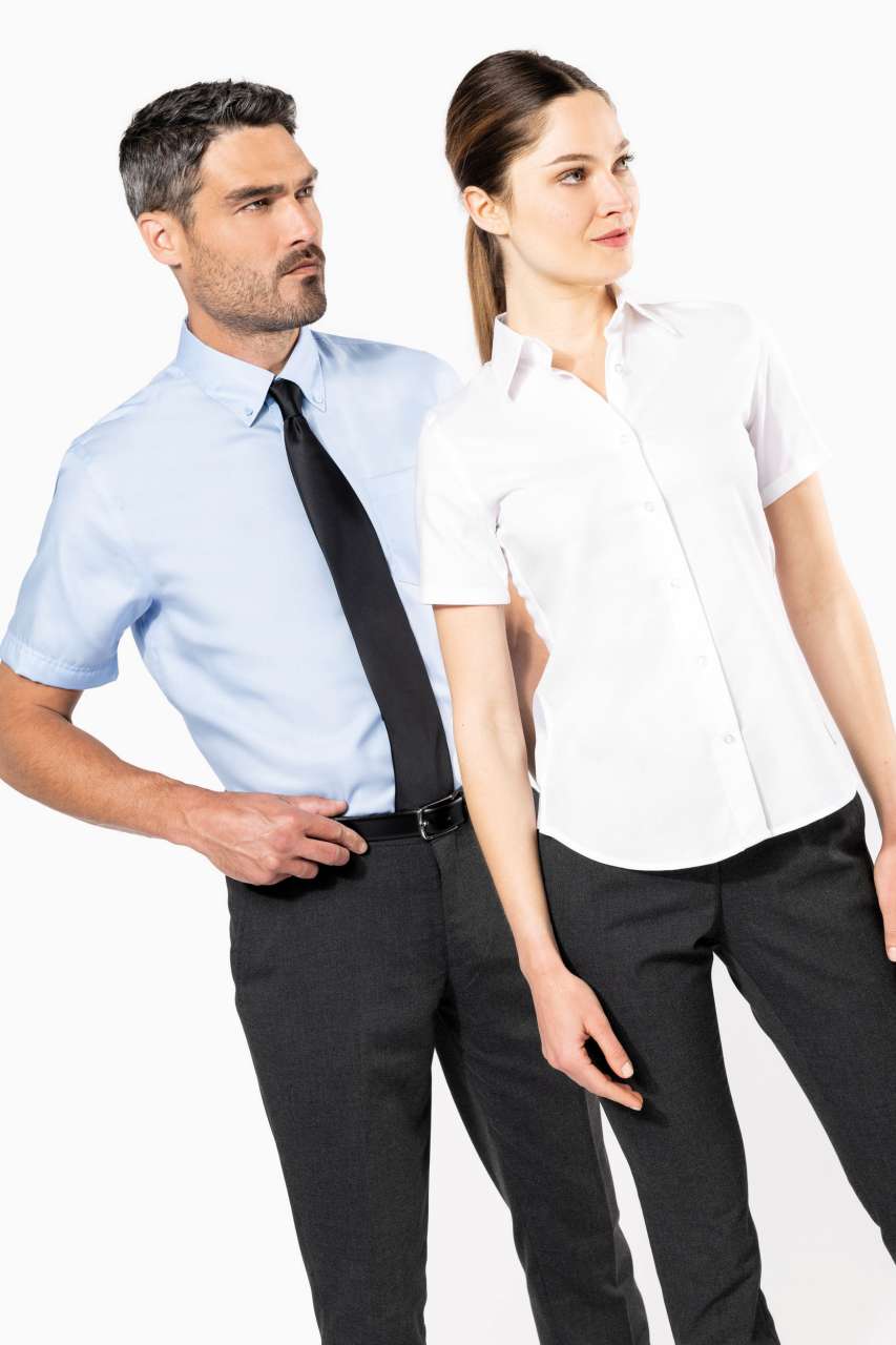LADIES' SHORT-SLEEVED NON-IRON SHIRT - Black - Additional