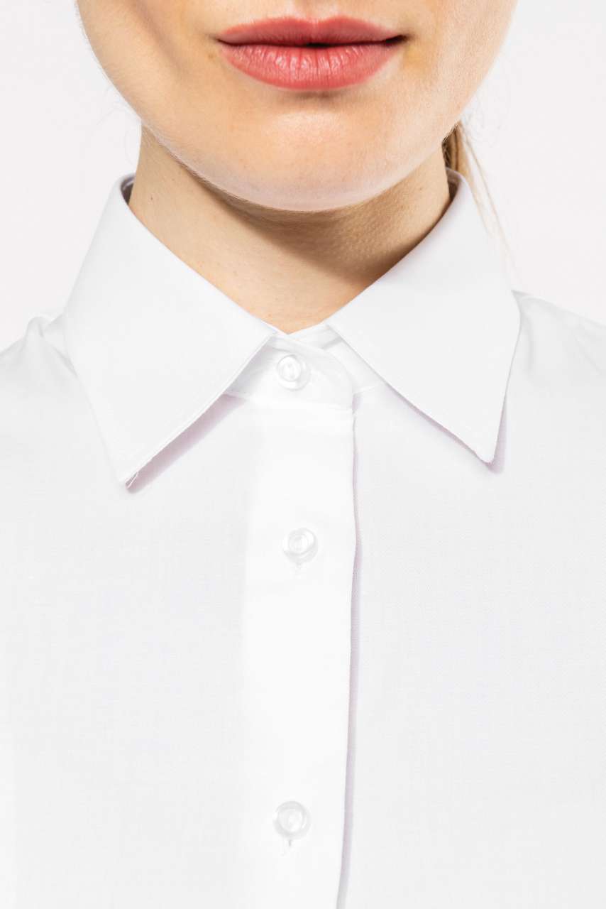 LADIES' SHORT-SLEEVED NON-IRON SHIRT - Black - Additional