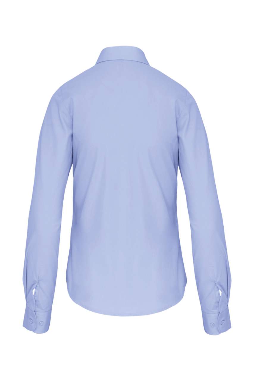 LADIES' LONG-SLEEVED COTTON POPLIN SHIRT - Bright Sky - Additional