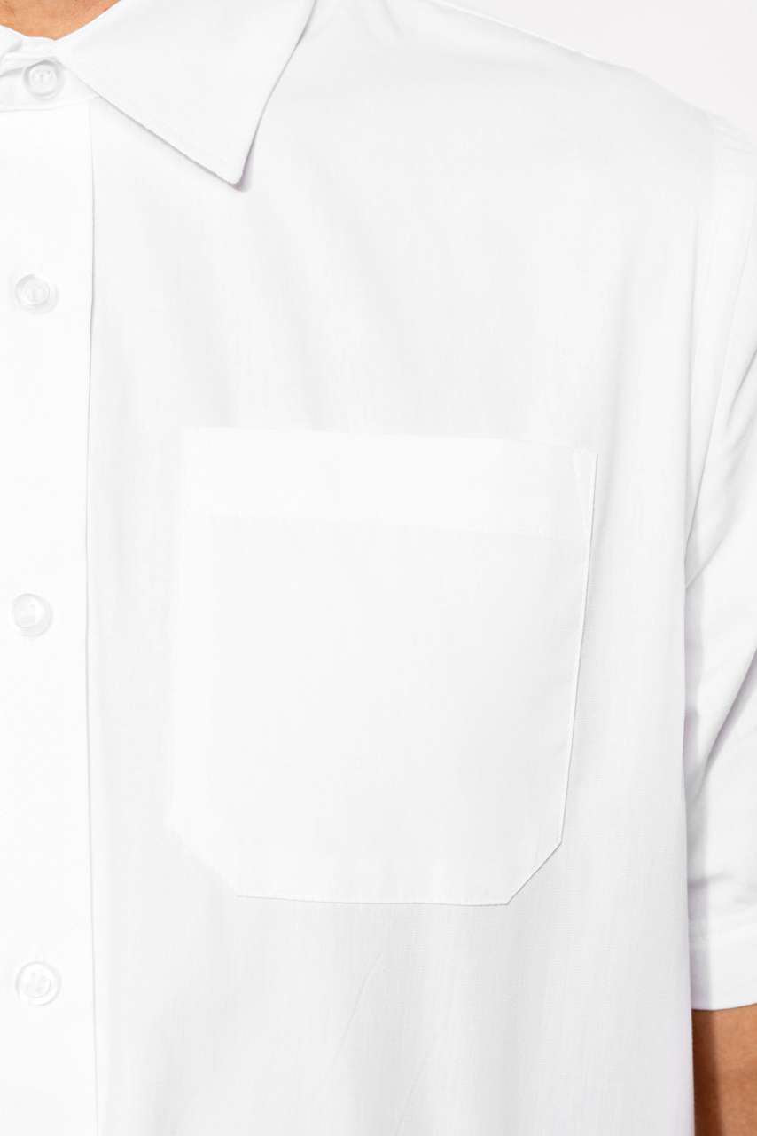 MEN'S SHORT-SLEEVED COTTON POPLIN SHIRT - Black - Additional