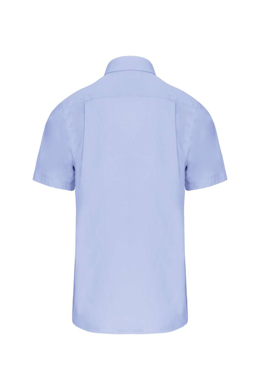 MEN'S SHORT-SLEEVED COTTON POPLIN SHIRT - Bright Sky - Additional