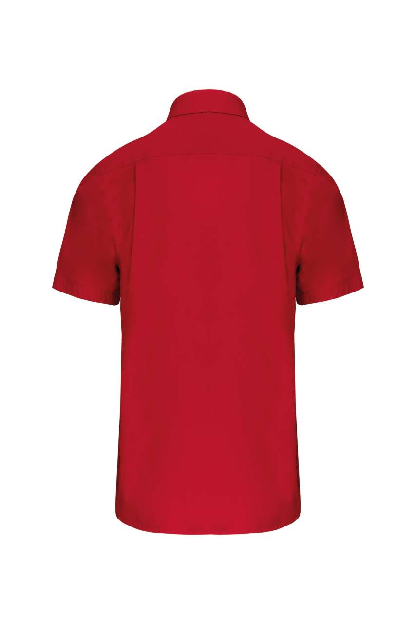 MEN'S SHORT-SLEEVED COTTON POPLIN SHIRT - Classic Red - Additional