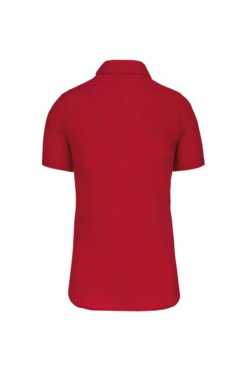 LADIES' SHORT-SLEEVED COTTON POPLIN SHIRT - Classic Red - Additional