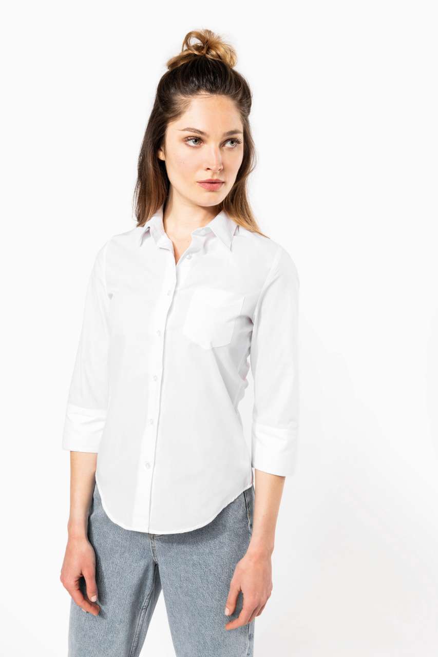 LADIES' 3/4 SLEEVED SHIRT - Angora - Model
