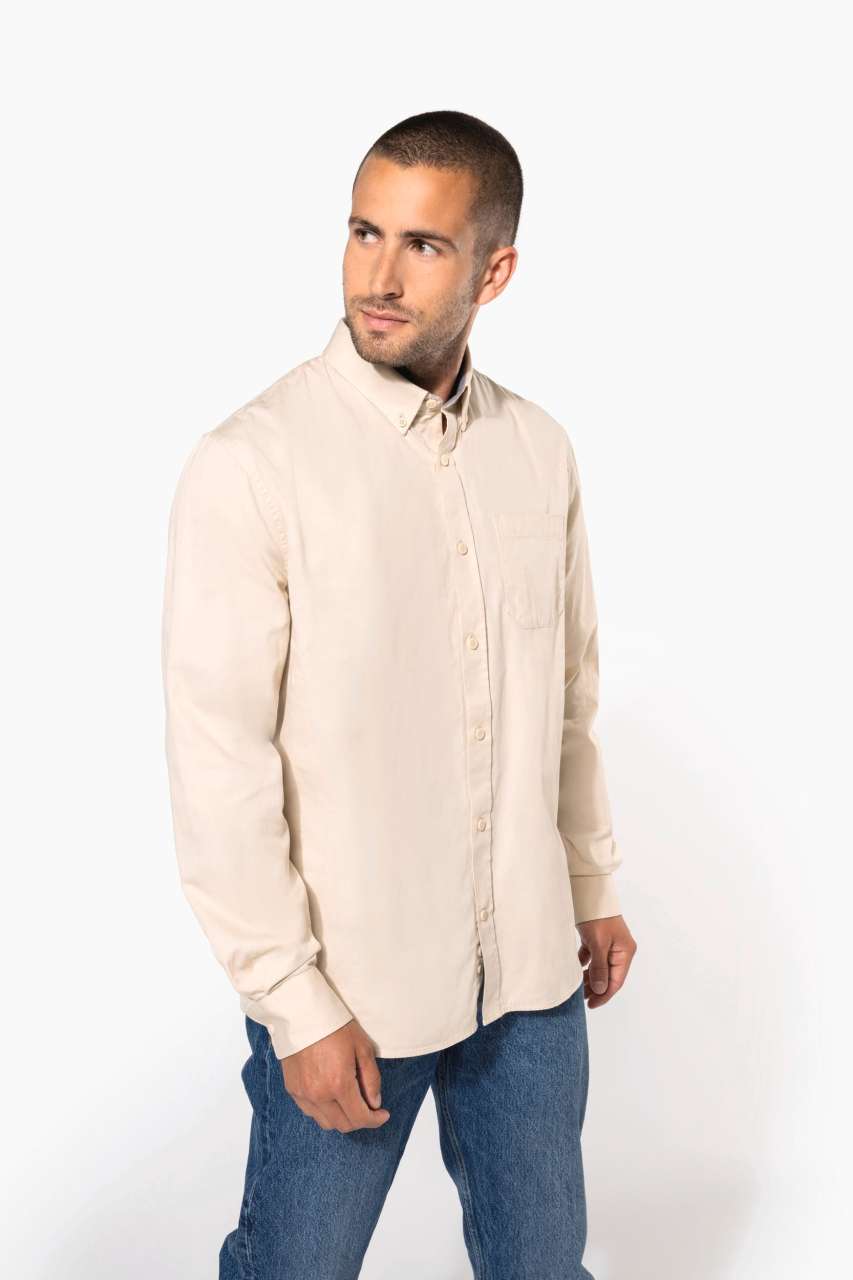 MEN'S NEVADA LONG-SLEEVE COTTON SHIRT - Angora - modelimageurl