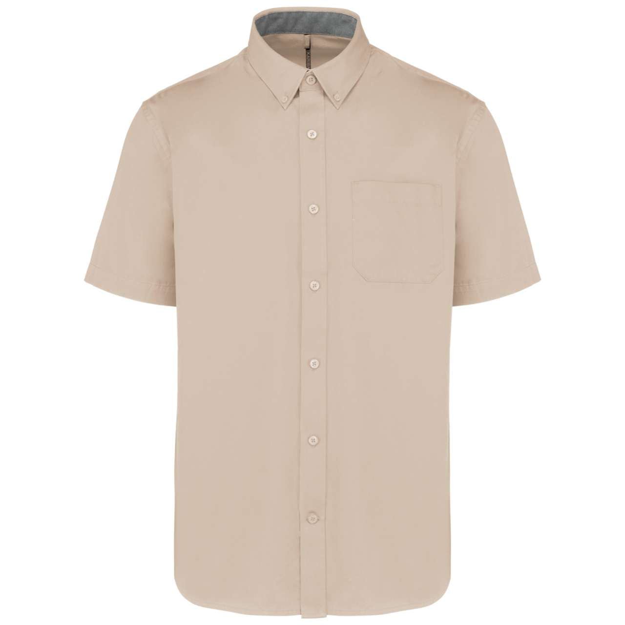 MEN'S ARIANA III SHORT-SLEEVE COTTON SHIRT - Angora - colorimageurl