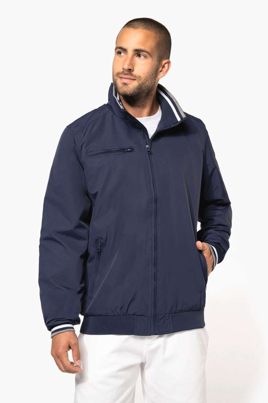 CITY BLOUSON JACKET - Black/White/Blue - Model