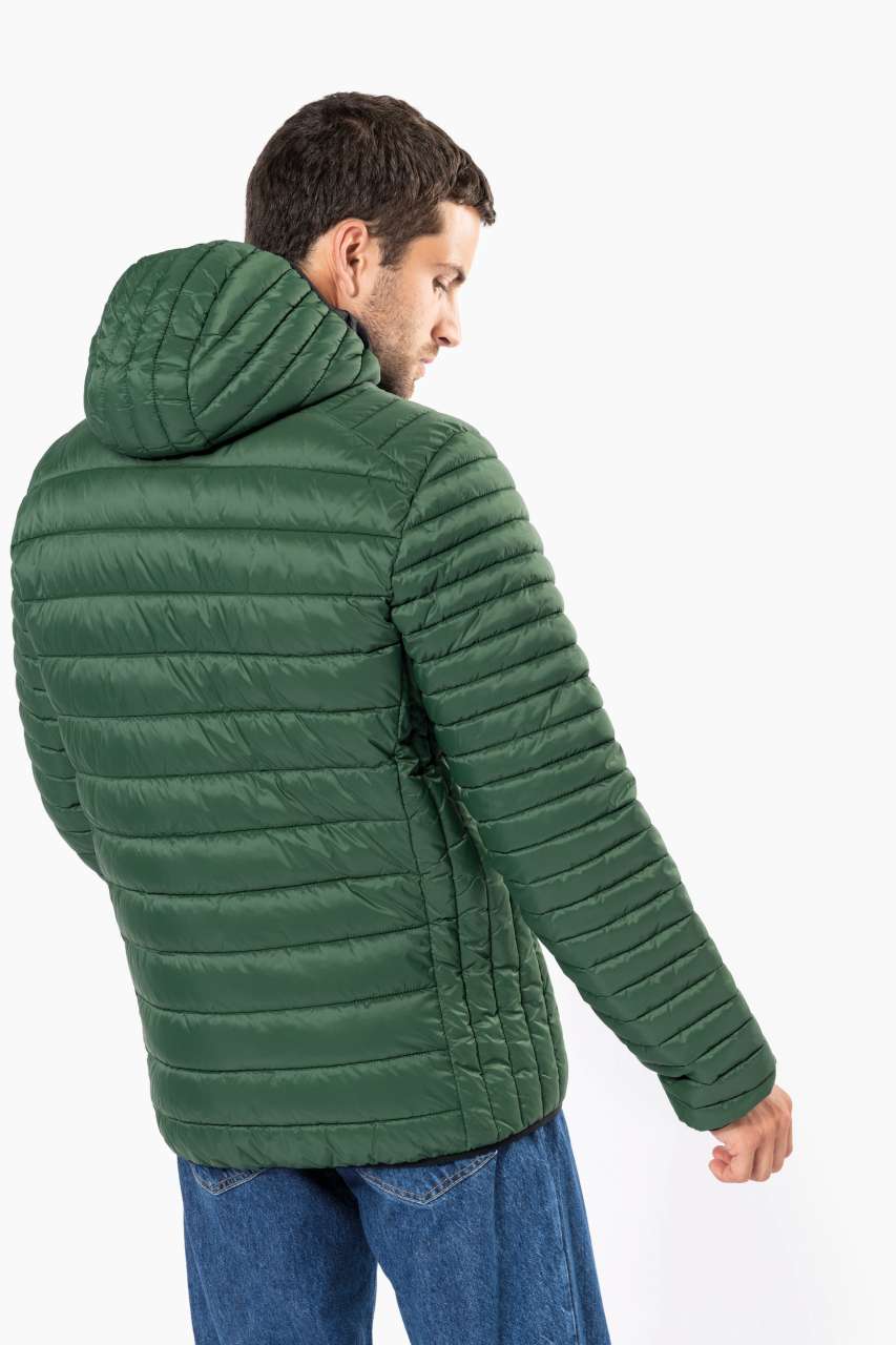 MEN'S LIGHTWEIGHT HOODED PADDED JACKET - Black - Additional