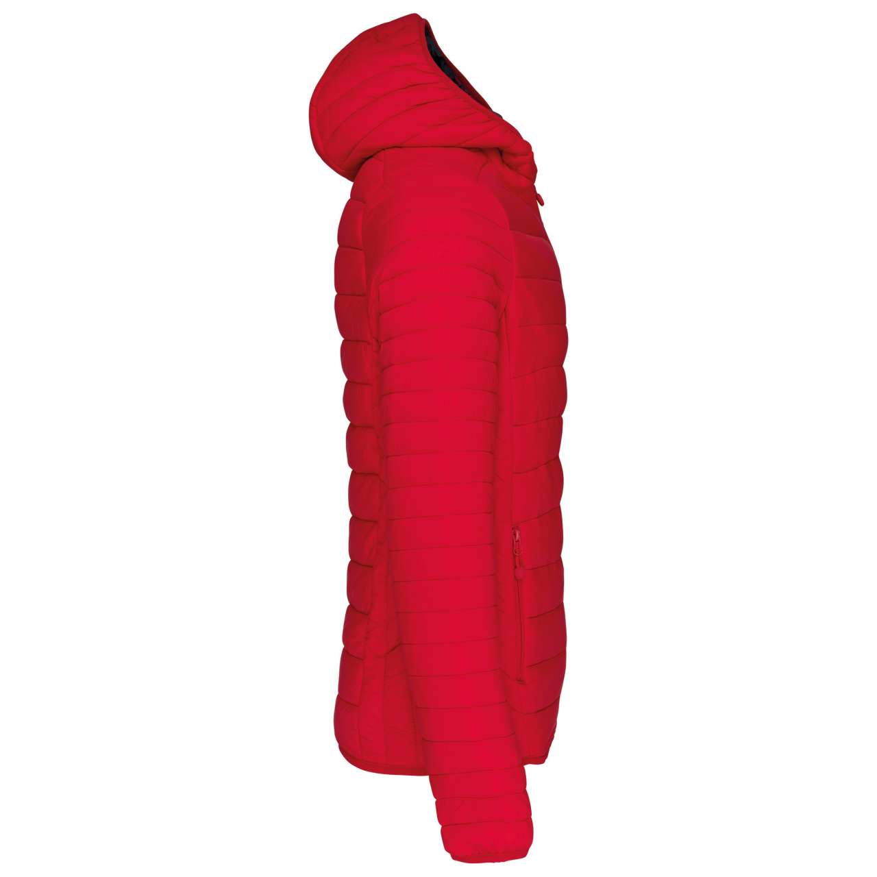 MEN'S LIGHTWEIGHT HOODED PADDED JACKET - Red - Additional