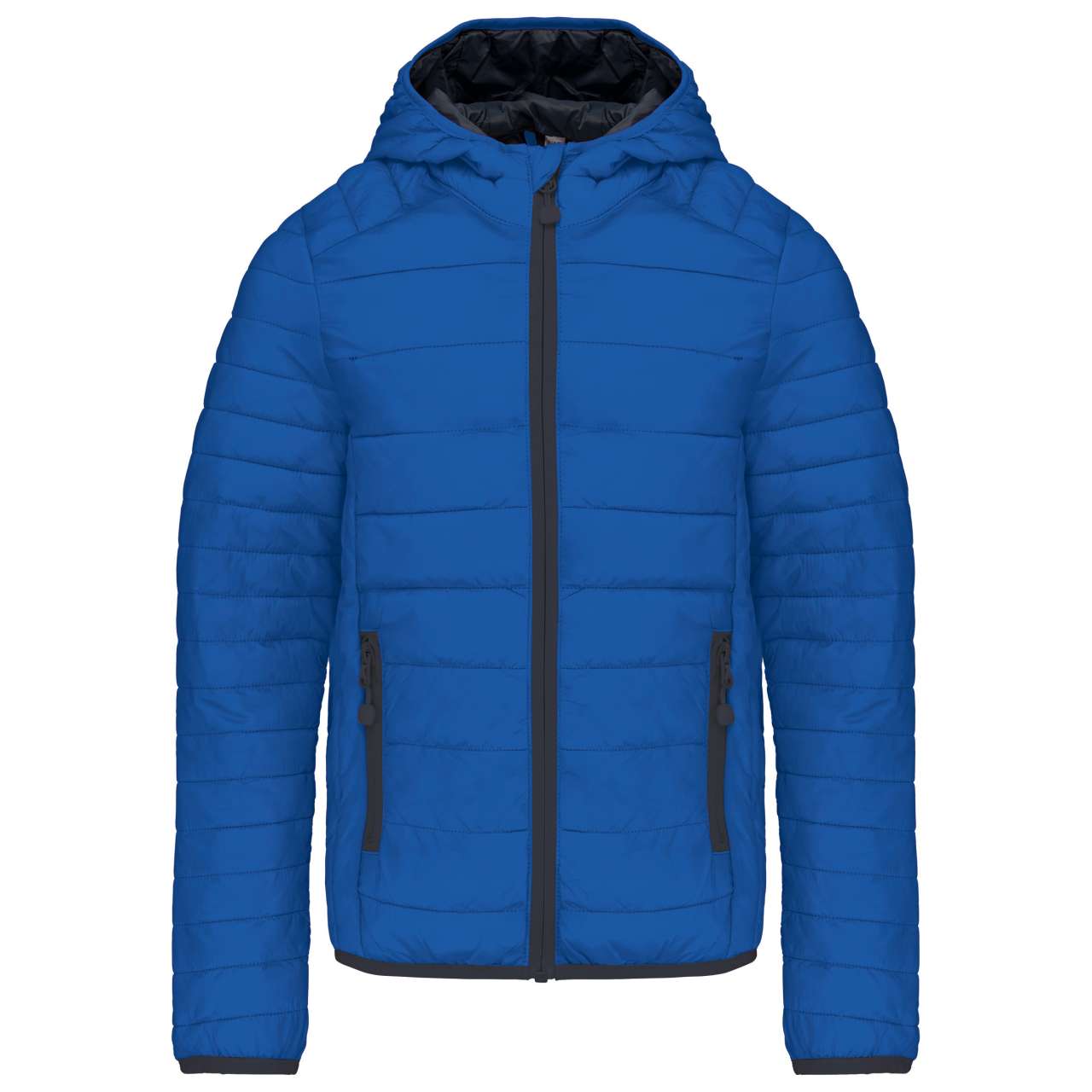 KIDS' LIGHTWEIGHT HOODED PADDED JACKET - Light Royal Blue - colorimageurl