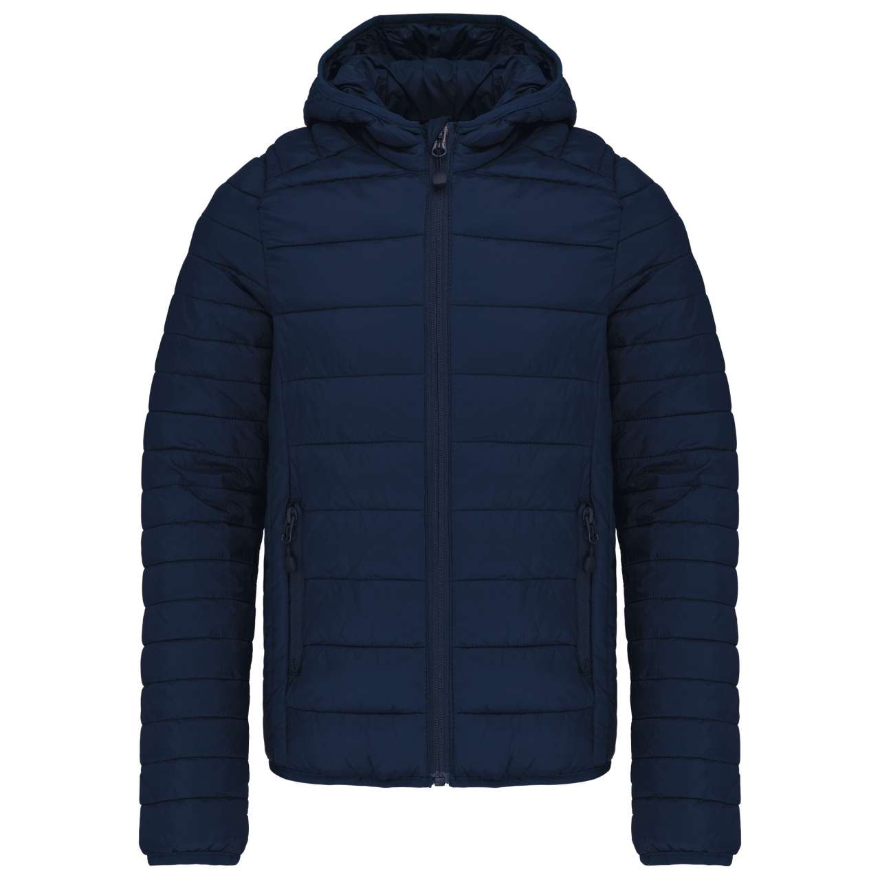 KIDS' LIGHTWEIGHT HOODED PADDED JACKET - Navy - colorimageurl