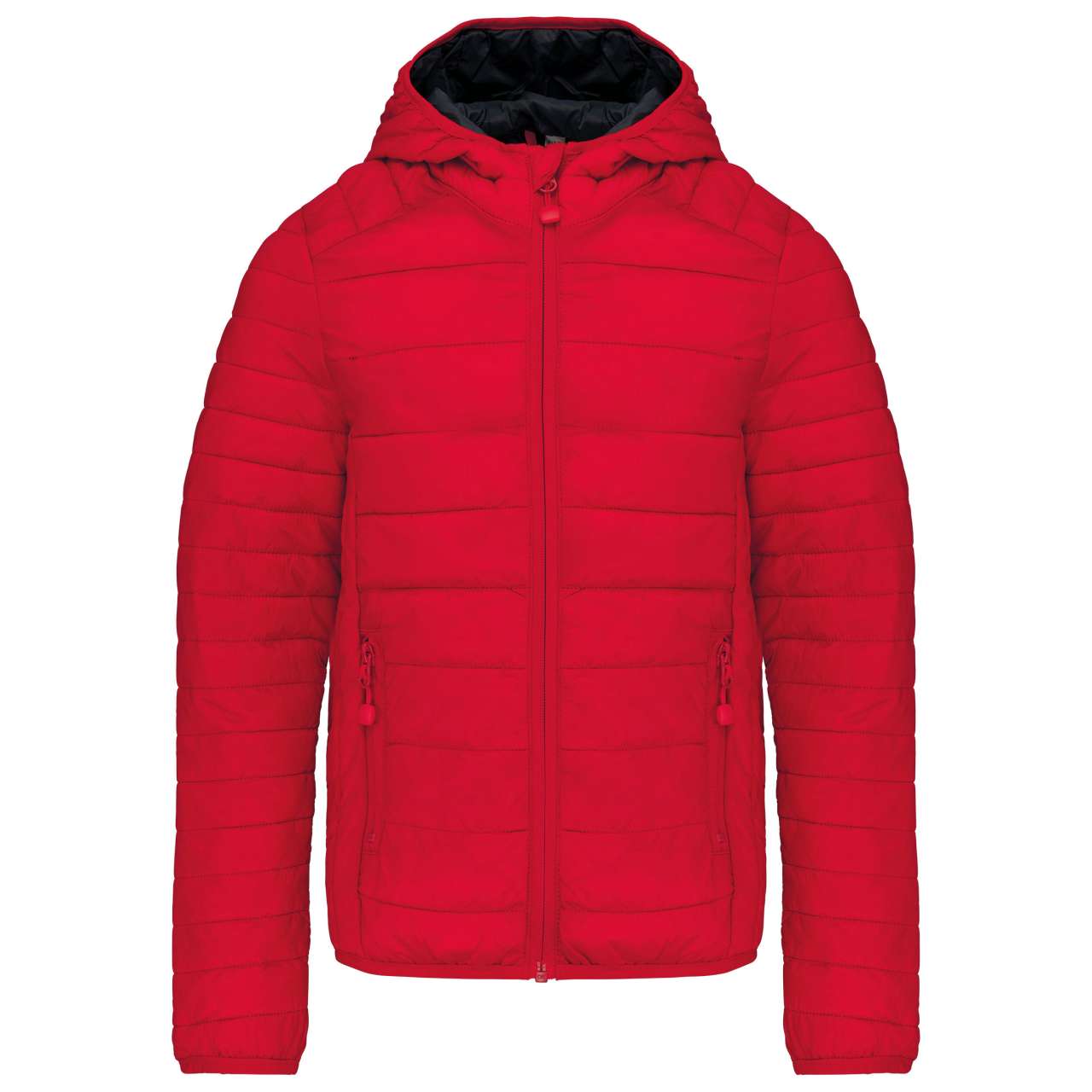 KIDS' LIGHTWEIGHT HOODED PADDED JACKET - Red - colorimageurl