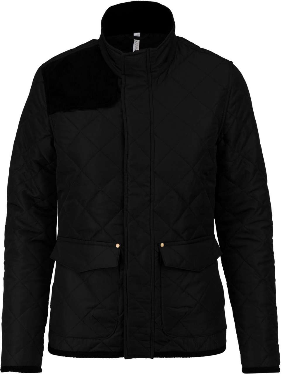 LADIES’ QUILTED JACKET - Black/Black - colorimageurl