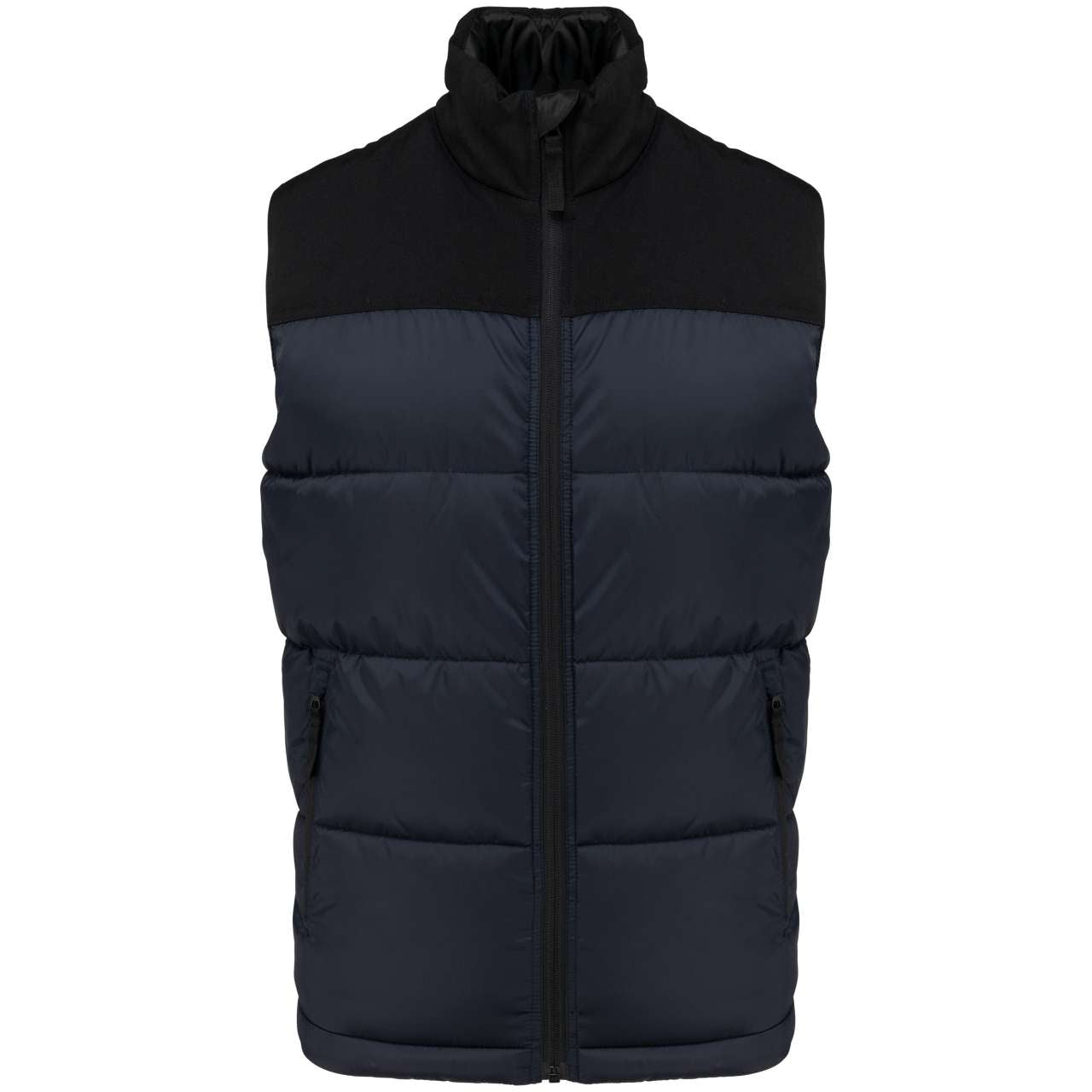 UNISEX BI-TONE PADDED BODYWARMER - Navy/Black - colorimageurl