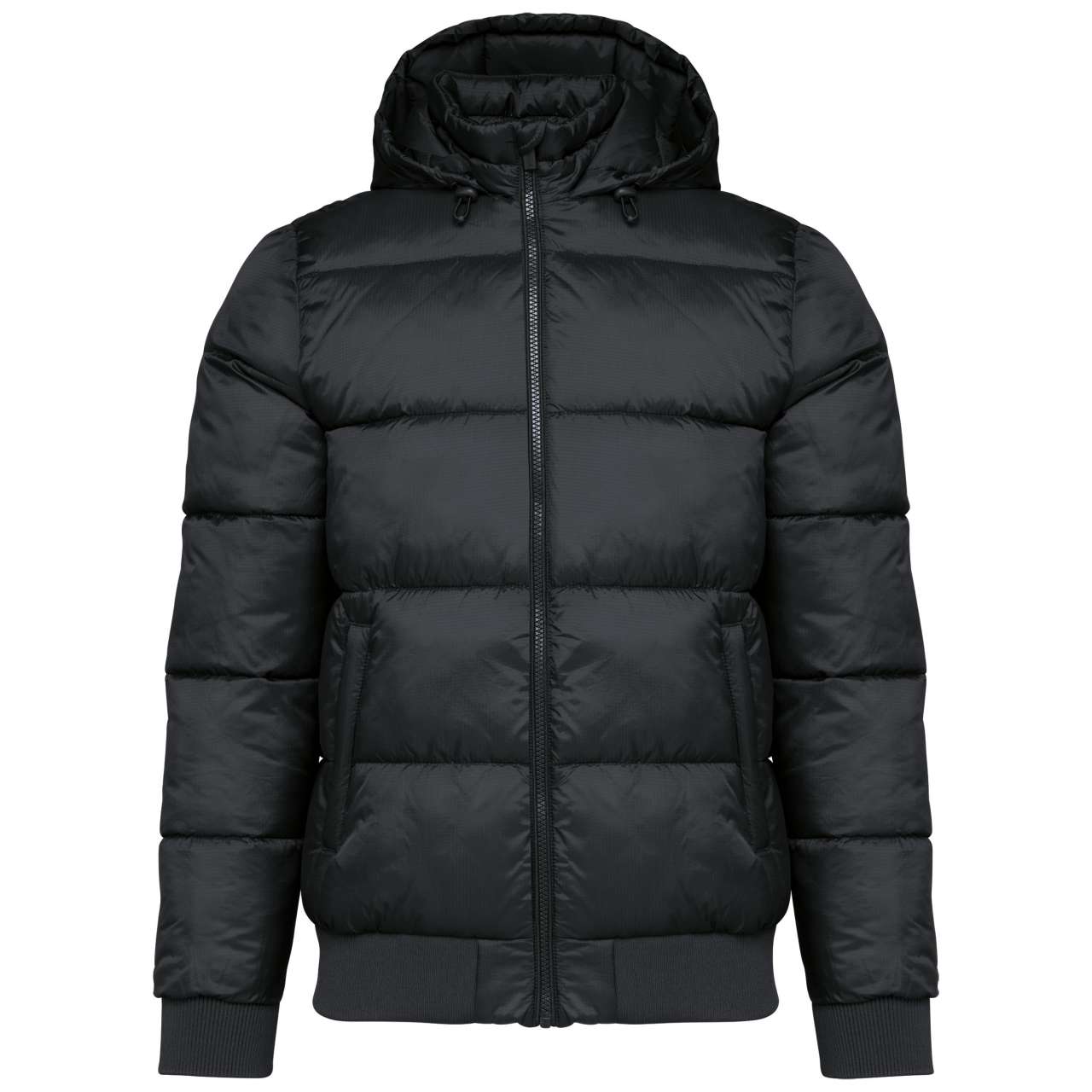 UNISEX RECYCLED RIPSTOP JACKET WITH HOOD - Black - colorimageurl