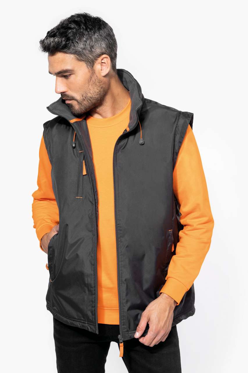 SCORE - DETACHABLE-SLEEVED BLOUSON JACKET - Black/Orange - Additional