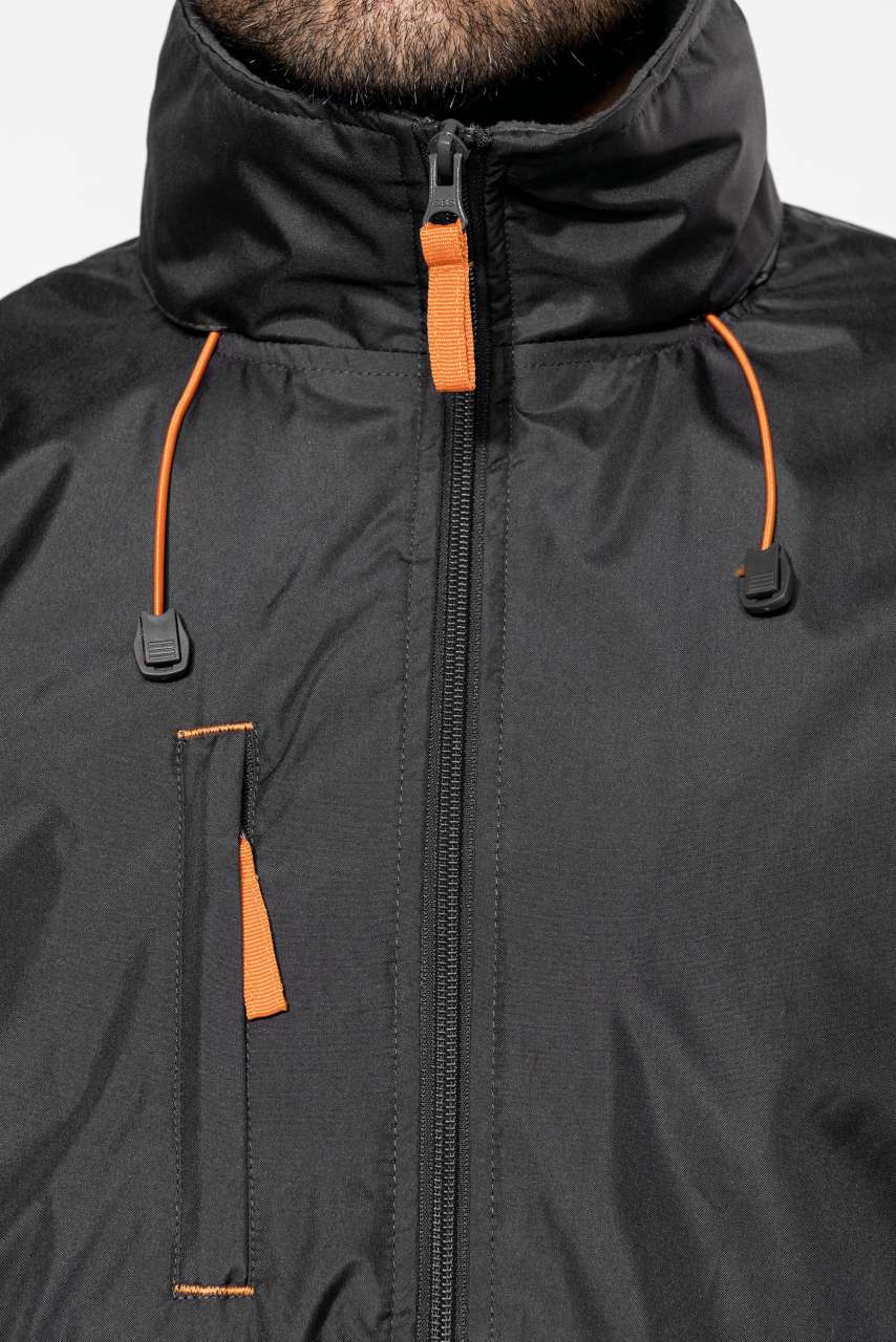 SCORE - DETACHABLE-SLEEVED BLOUSON JACKET - Black/Orange - Additional