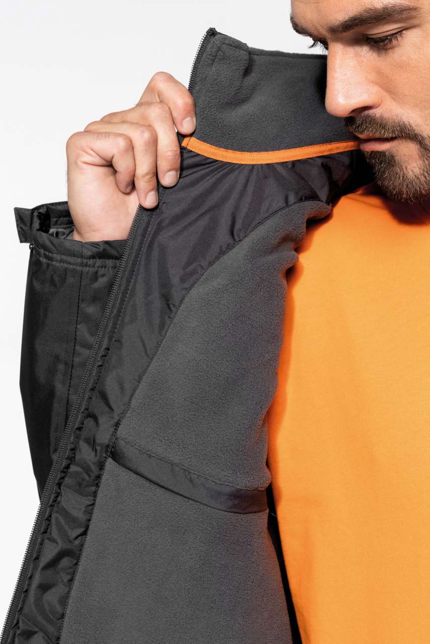 SCORE - DETACHABLE-SLEEVED BLOUSON JACKET - Black/Orange - Additional