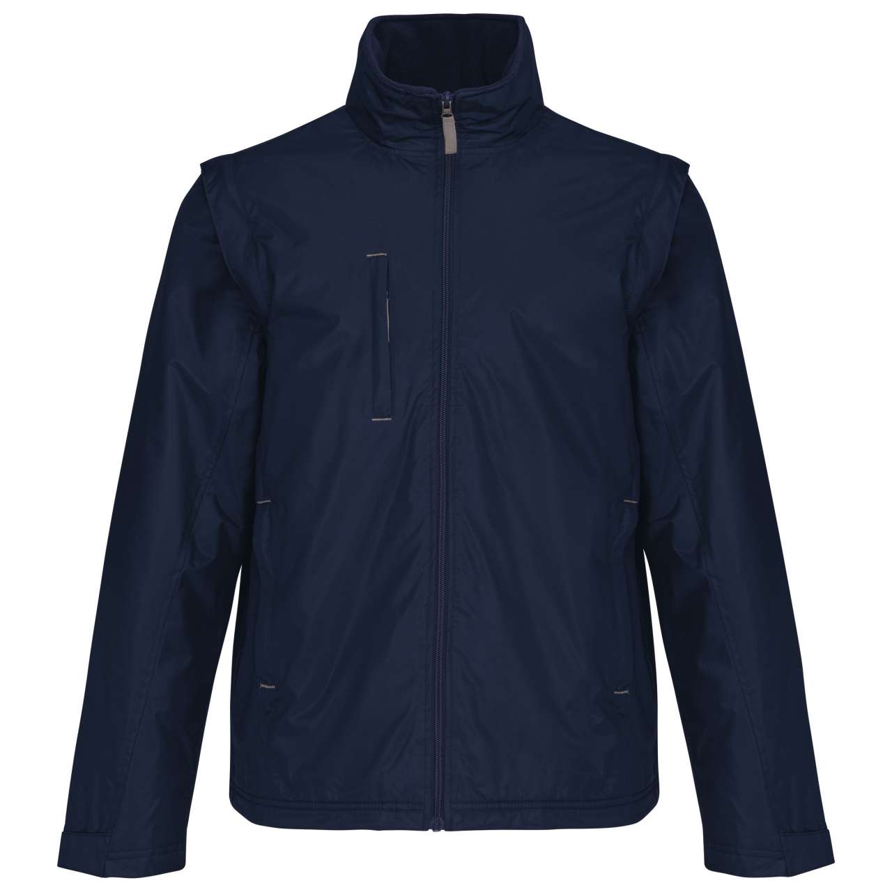 SCORE - DETACHABLE-SLEEVED BLOUSON JACKET - Navy/Grey - Additional