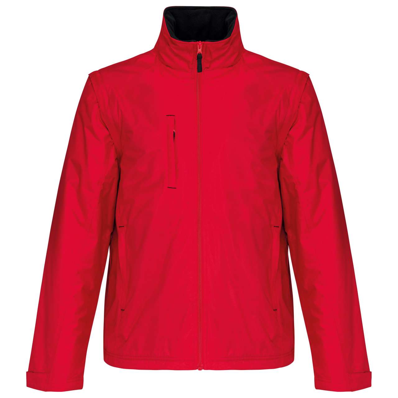SCORE - DETACHABLE-SLEEVED BLOUSON JACKET - Red/Black - Additional