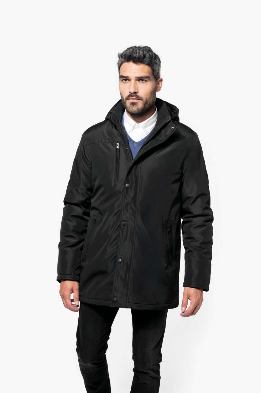 PARKA WITH REMOVABLE HOOD - Black - Model