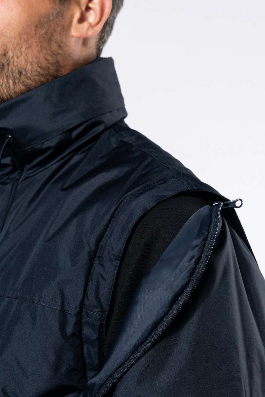 FACTORY - DETACHABLE-SLEEVED BLOUSON JACKET - Black - Additional