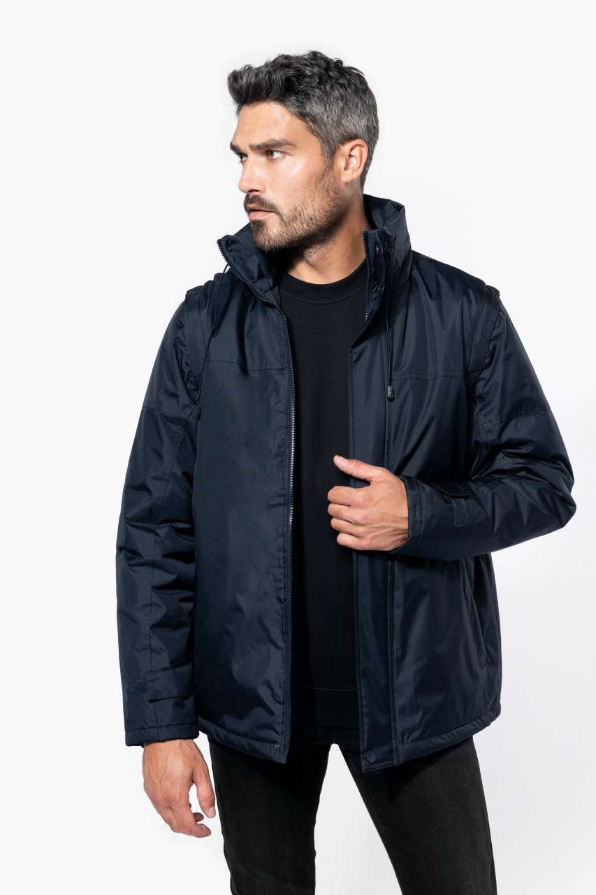 FACTORY - DETACHABLE-SLEEVED BLOUSON JACKET - Black - Model