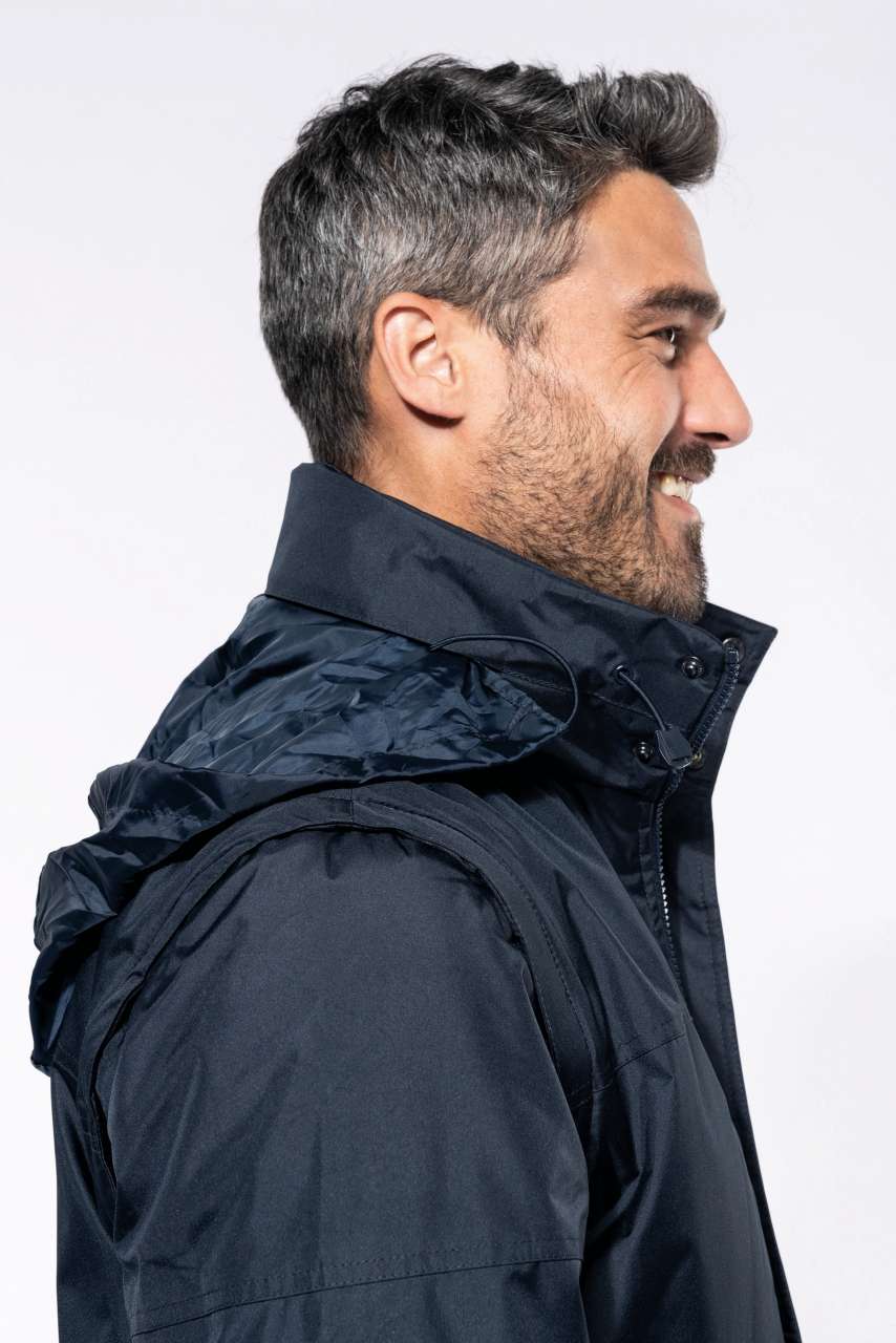 FACTORY - DETACHABLE-SLEEVED BLOUSON JACKET - Black - Additional