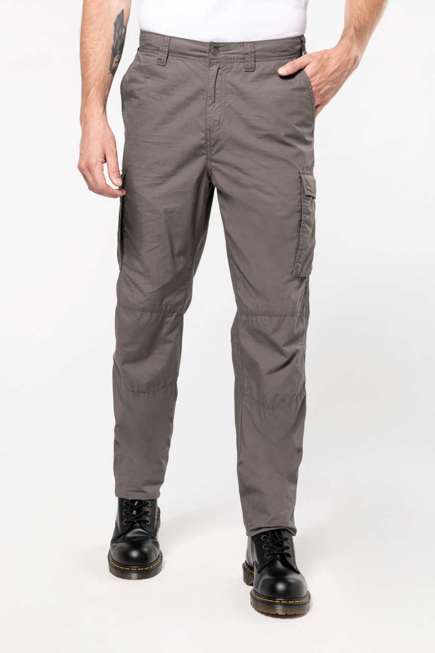 MEN'S LIGHTWEIGHT MULTIPOCKET TROUSERS - Beige - modelimageurl