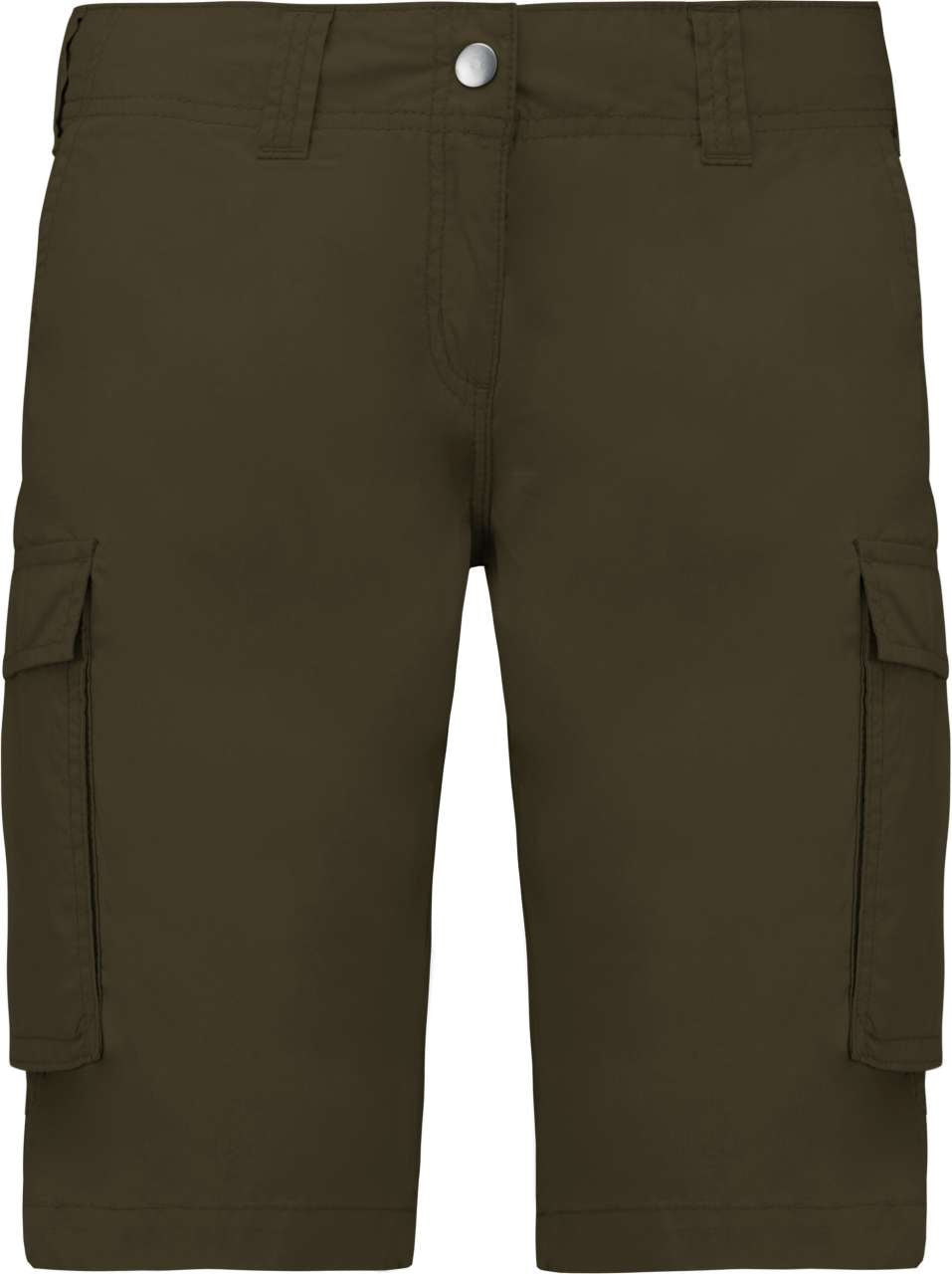 LADIES' LIGHTWEIGHT MULTIPOCKET BERMUDA SHORTS - Light Khaki - colorimageurl