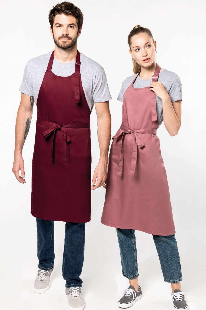 POLYCOTTON APRON WITHOUT POCKET - Angora - modelimageurl