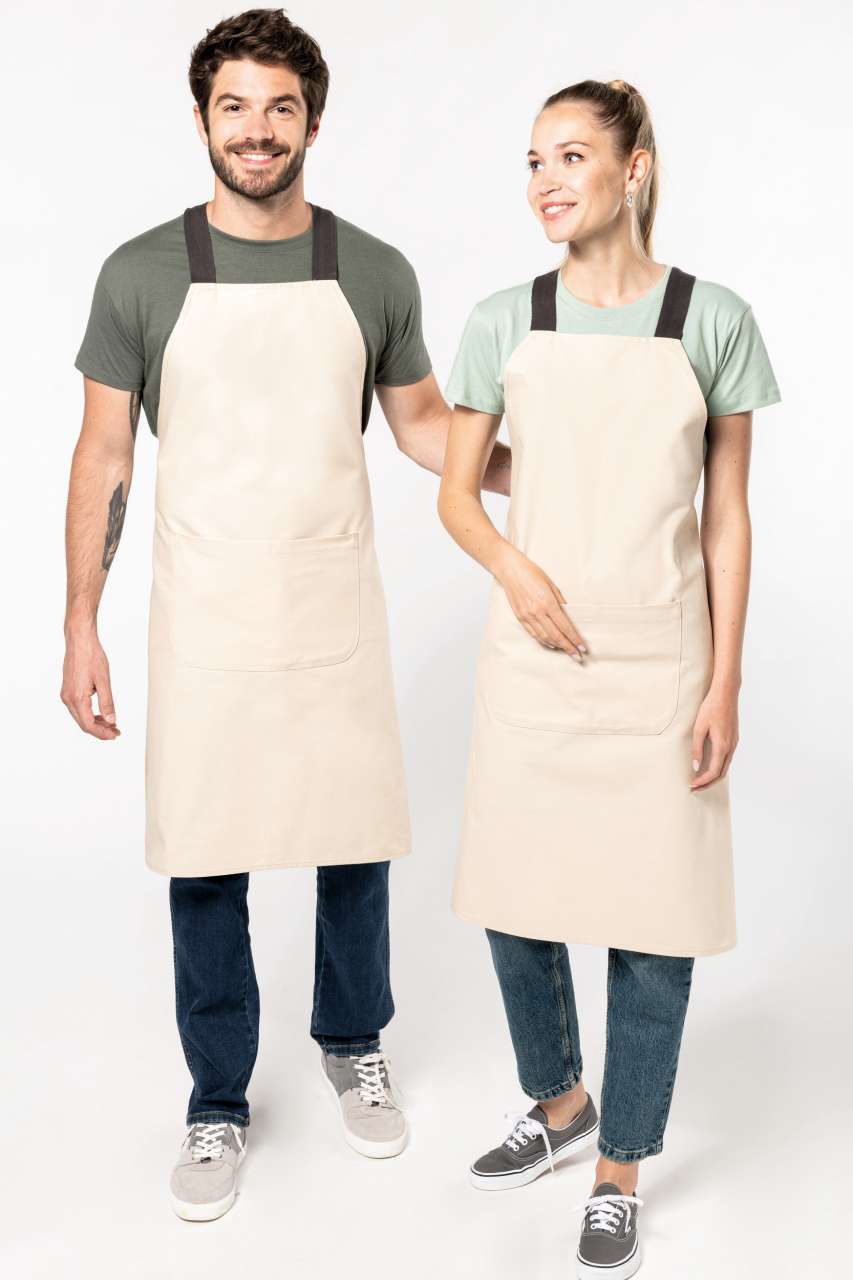 ORGANIC COTTON APRON - Mossy Green - modelimageurl