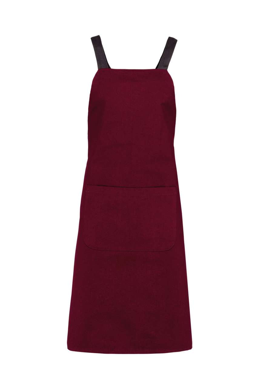ORGANIC COTTON APRON - Wine - colorimageurl