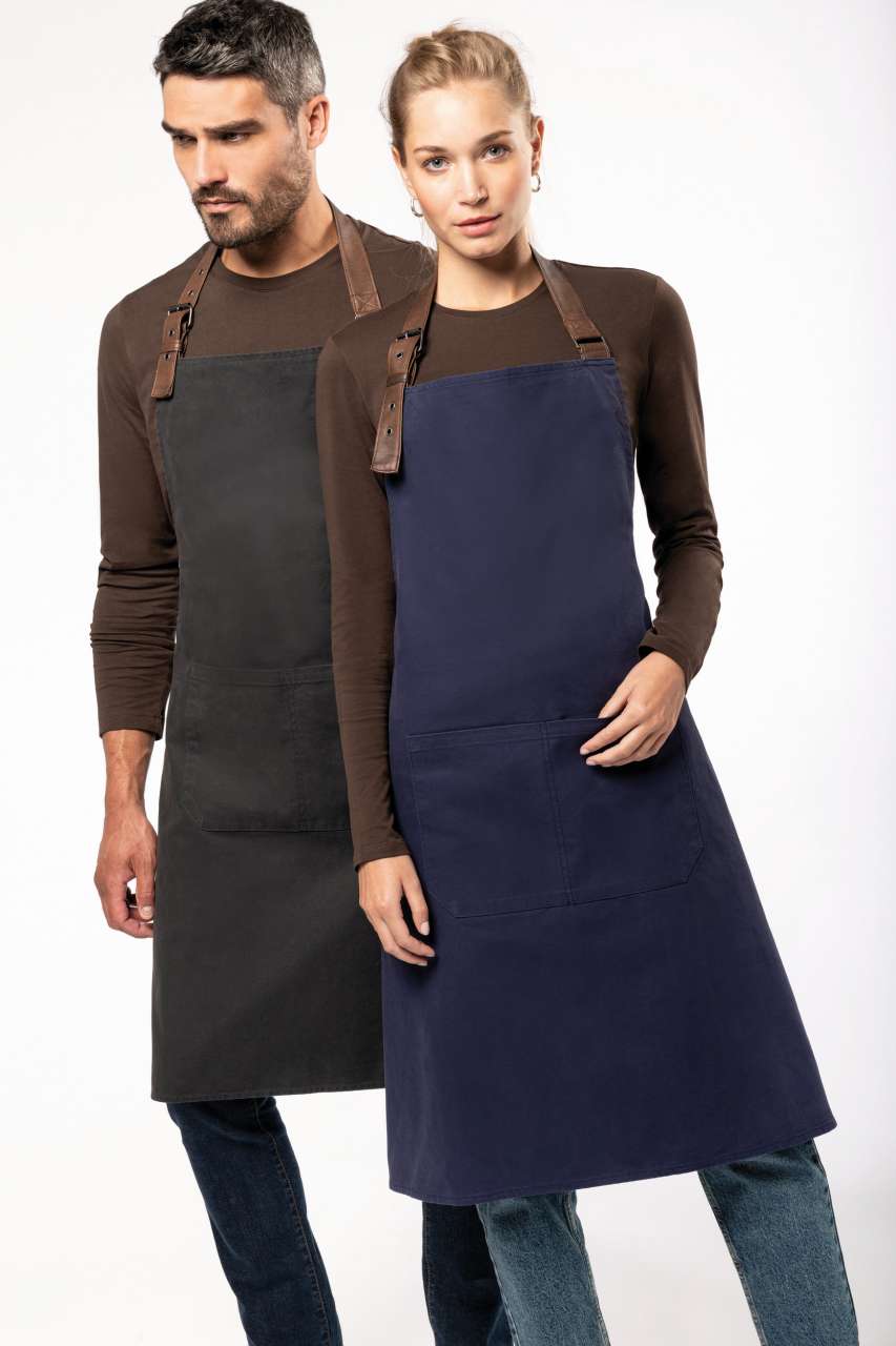 VINTAGE COTTON APRON - Vintage Charcoal - modelimageurl