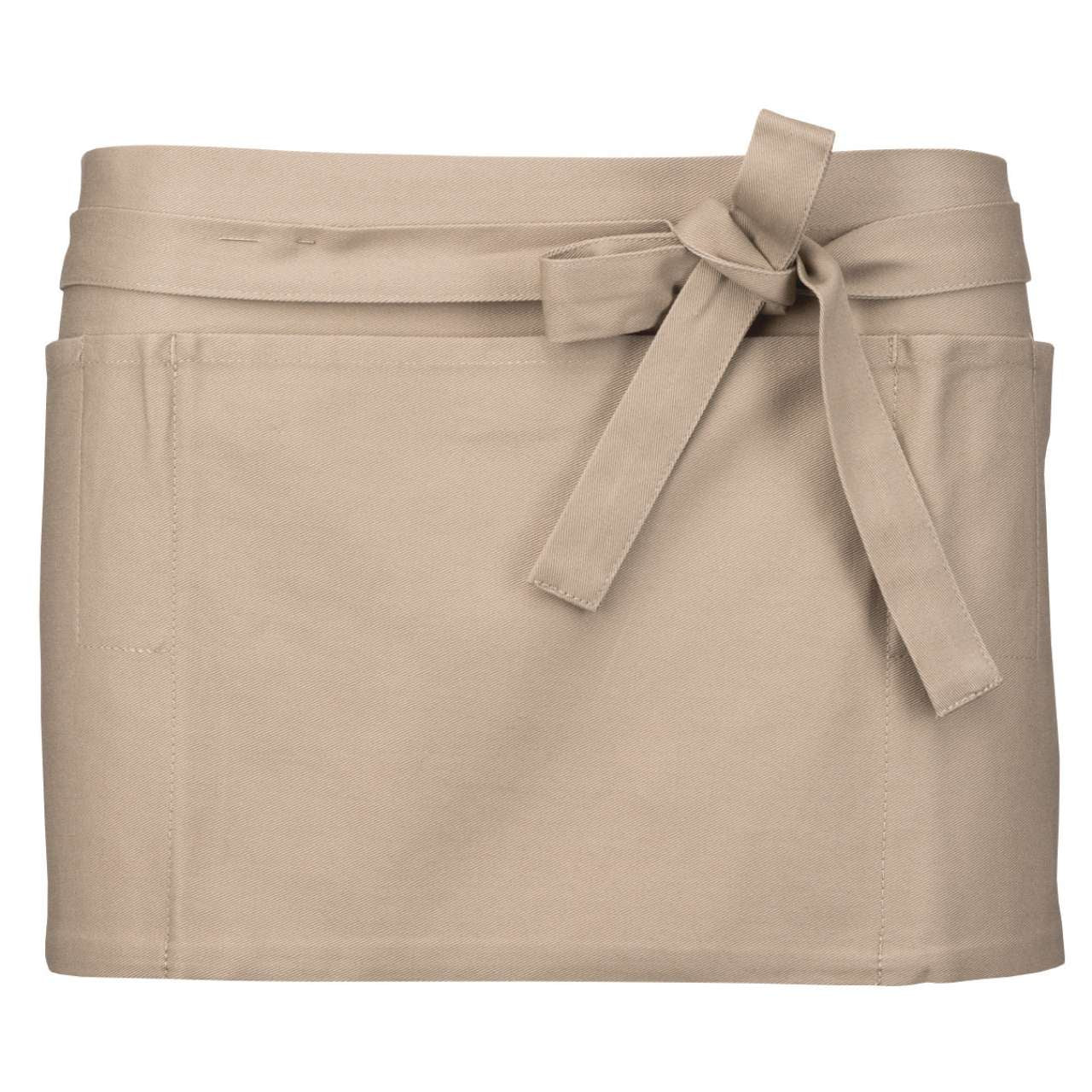 COTTON SHORT APRON - Beige - Main