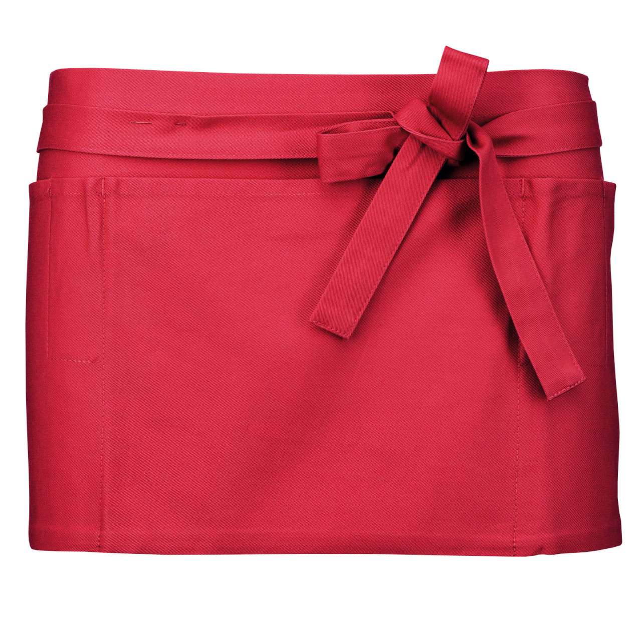 COTTON SHORT APRON - Red - Main