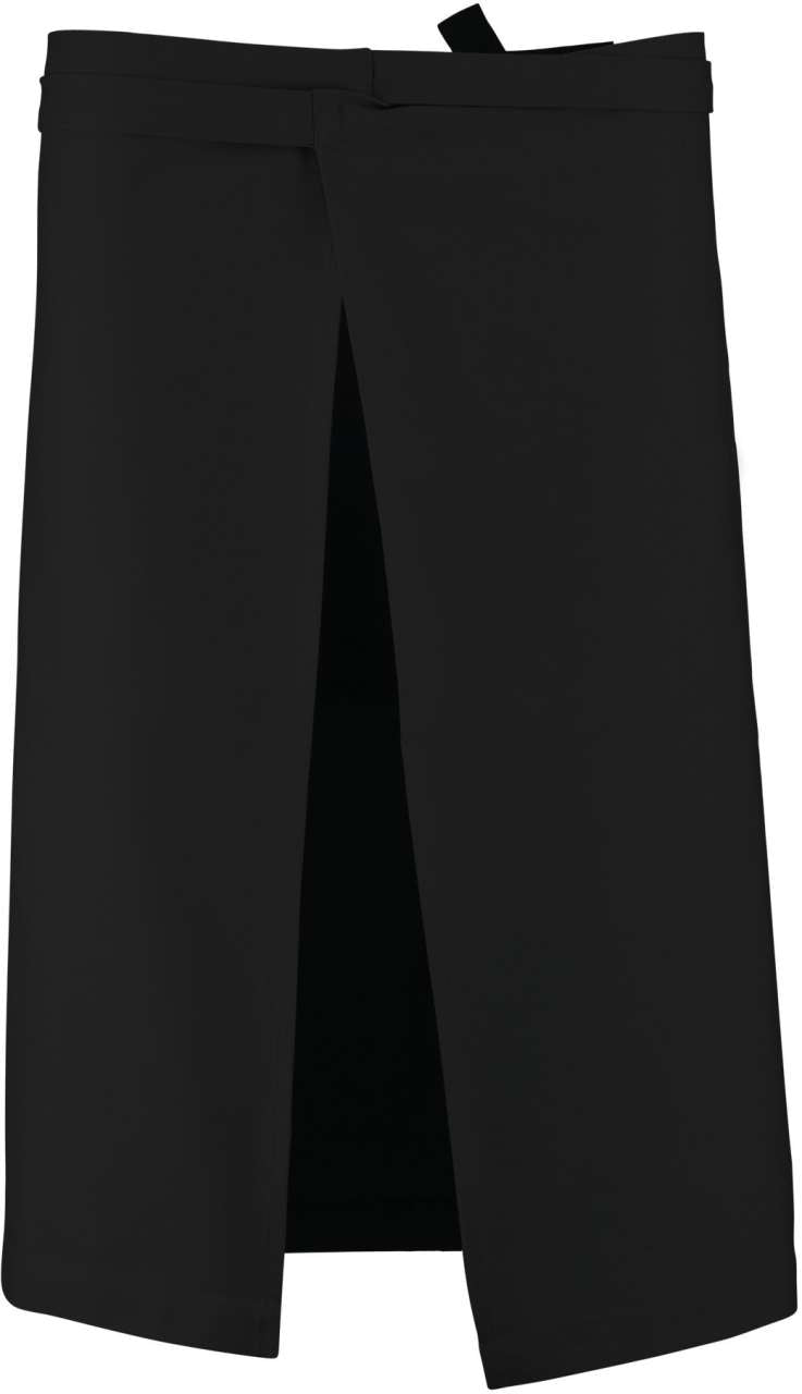 COTTON LONG APRON - Black - Additional