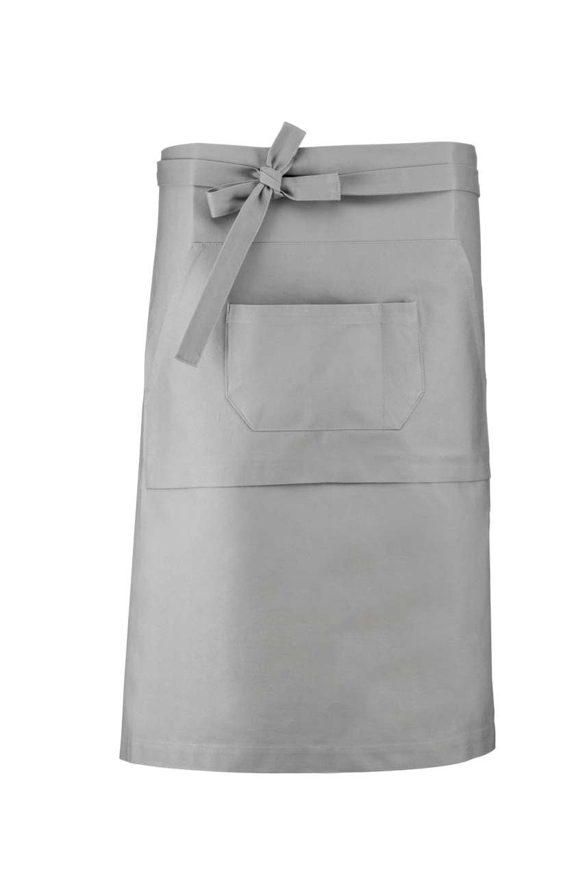 COTTON LONG APRON - Light Grey - Main