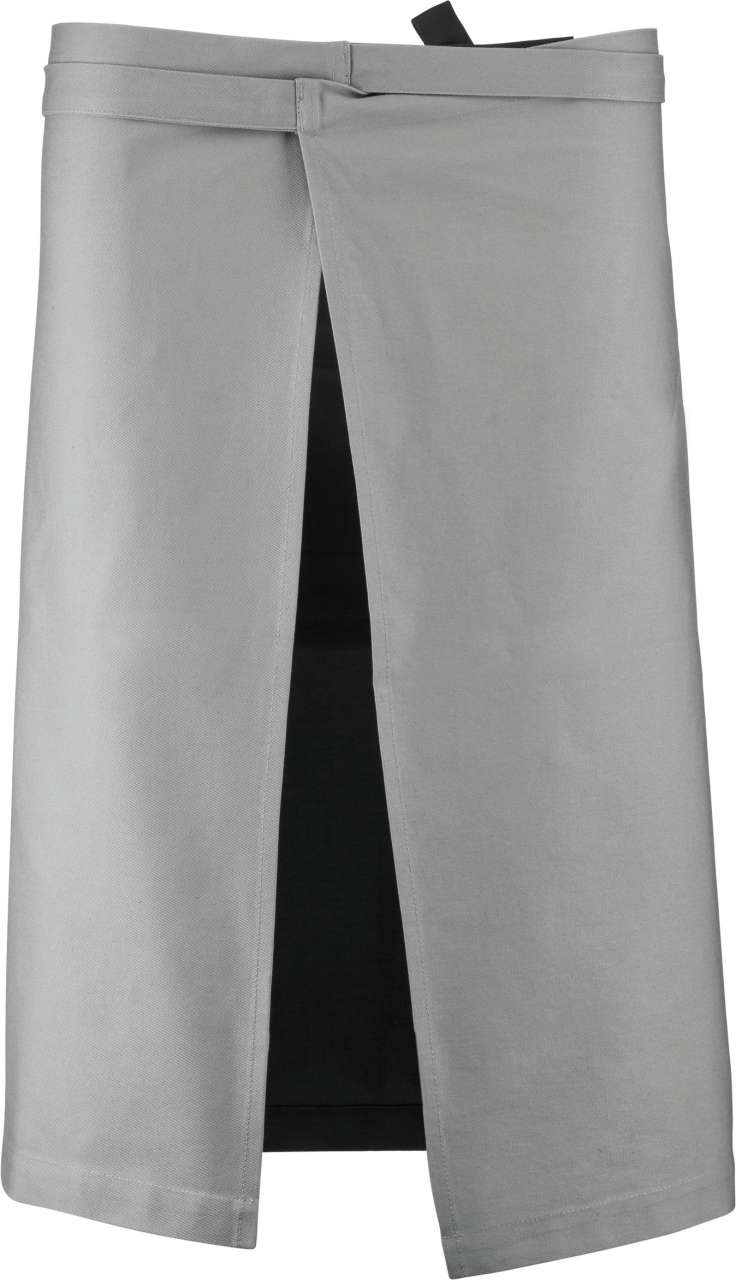 COTTON LONG APRON - Light Grey - Additional