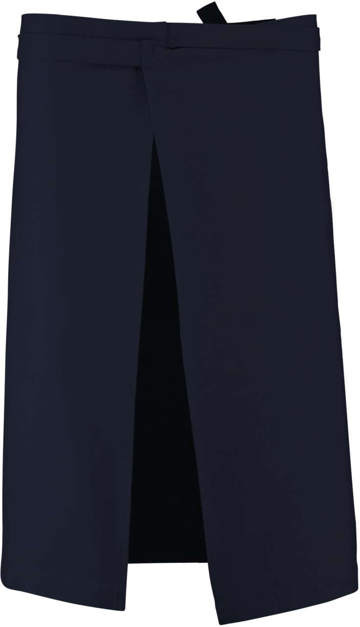 COTTON LONG APRON - Navy - Additional