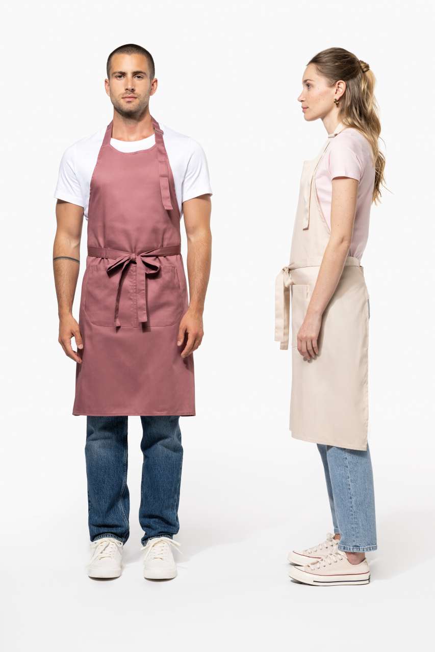 POLYESTER COTTON APRON WITH POCKET - Angora - Additional