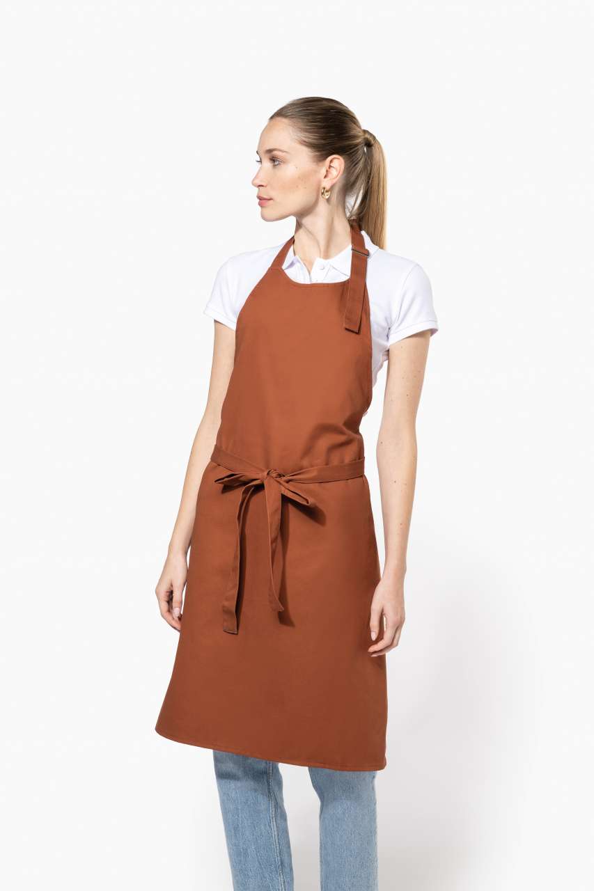 COTTON APRON WITHOUT POCKET - Lagoon - modelimageurl