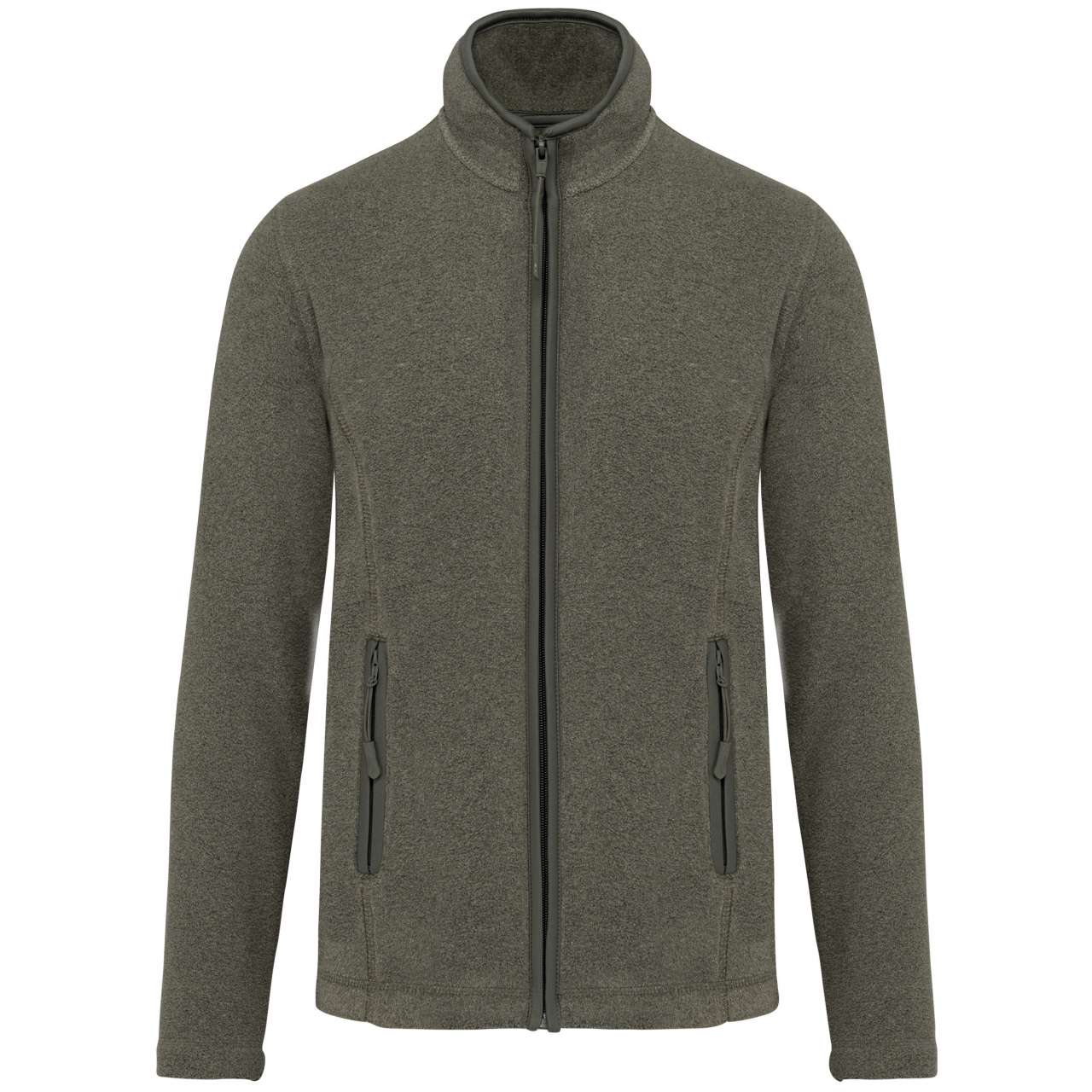 MAUREEN - LADIES' FULL ZIP MICROFLEECE JACKET - Green Marble Heather - Main