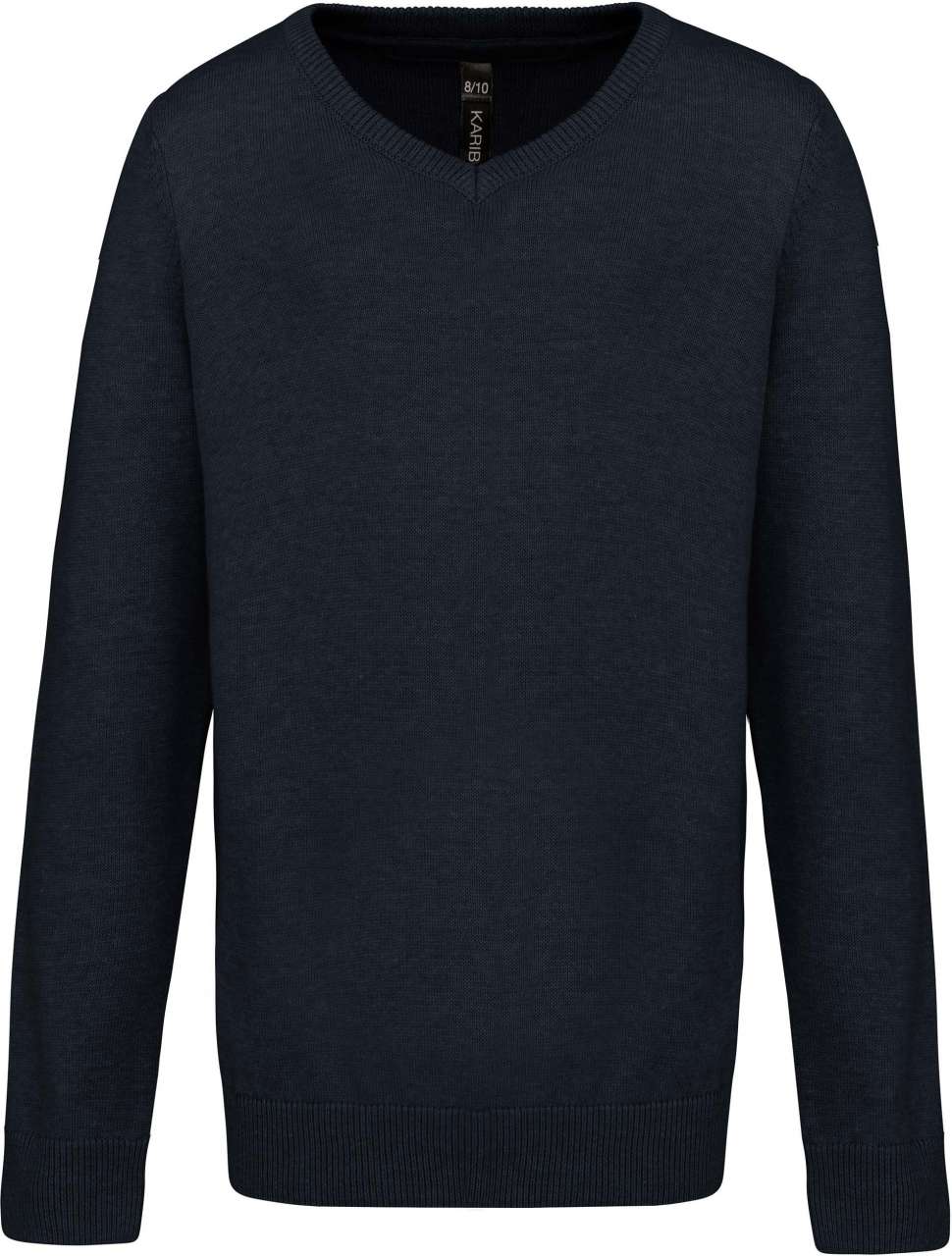 KIDS' V-NECK JUMPER - Navy - colorimageurl