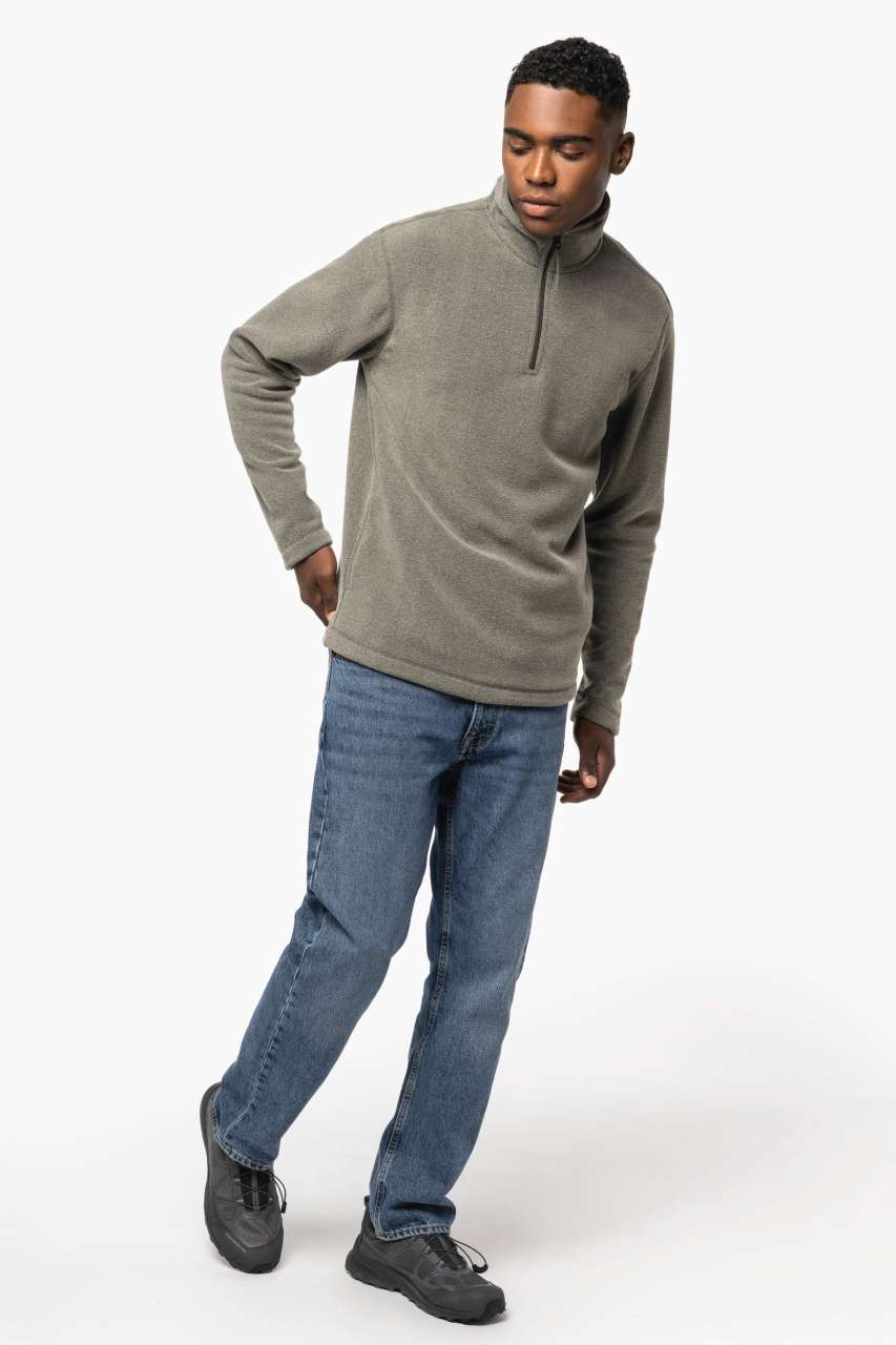 ENZO - ZIP NECK MICROFLEECE JACKET - Beige - Additional