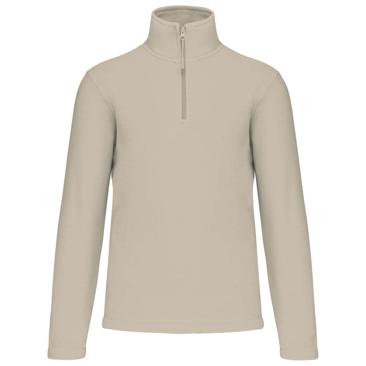 ENZO - ZIP NECK MICROFLEECE JACKET - Beige - Main