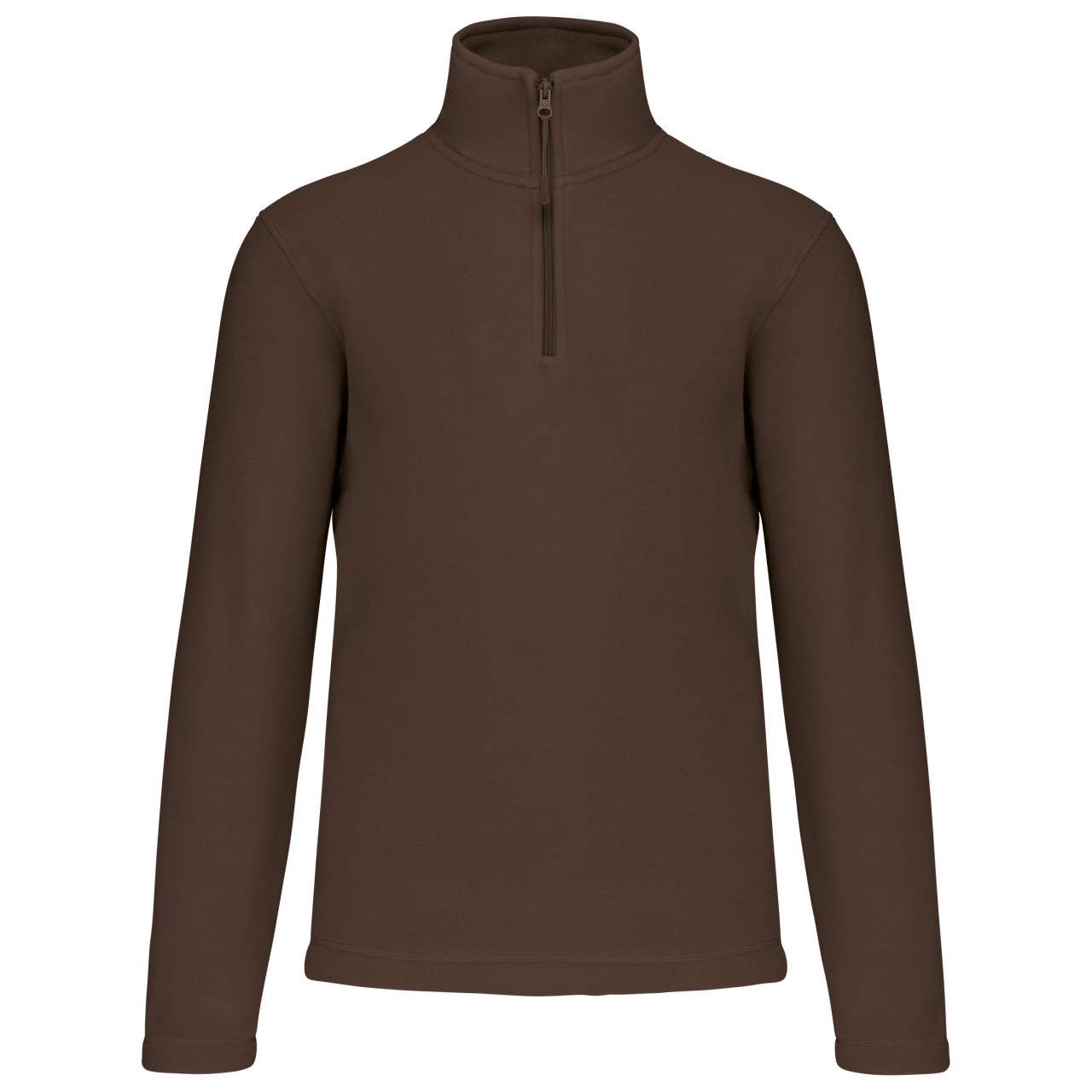 ENZO - ZIP NECK MICROFLEECE JACKET - Chocolate - Main